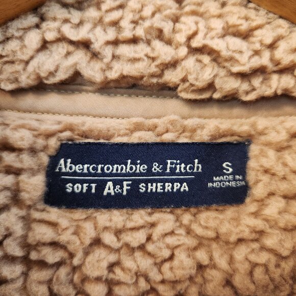 Abercrombie & Fitch Brown Sherpa Pullover - Size Small - Picture 4 of 6